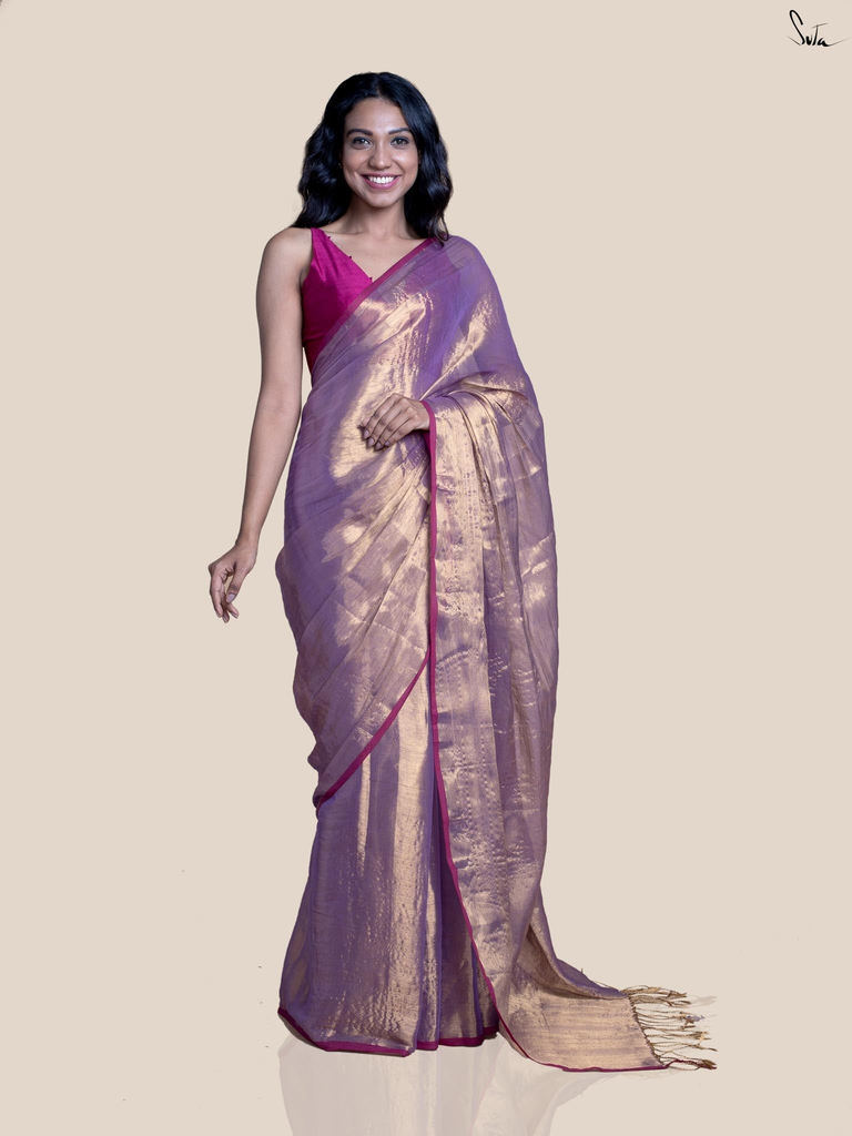 Purple Zafri Zari Saree