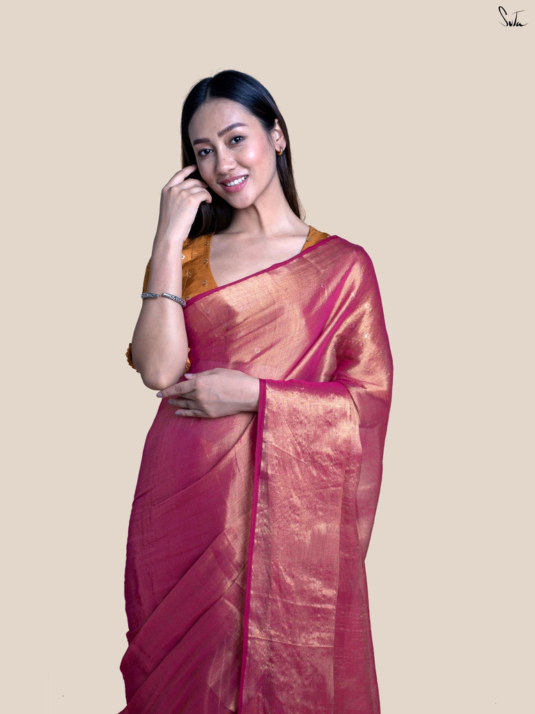 Lal Zafri Zari Saree